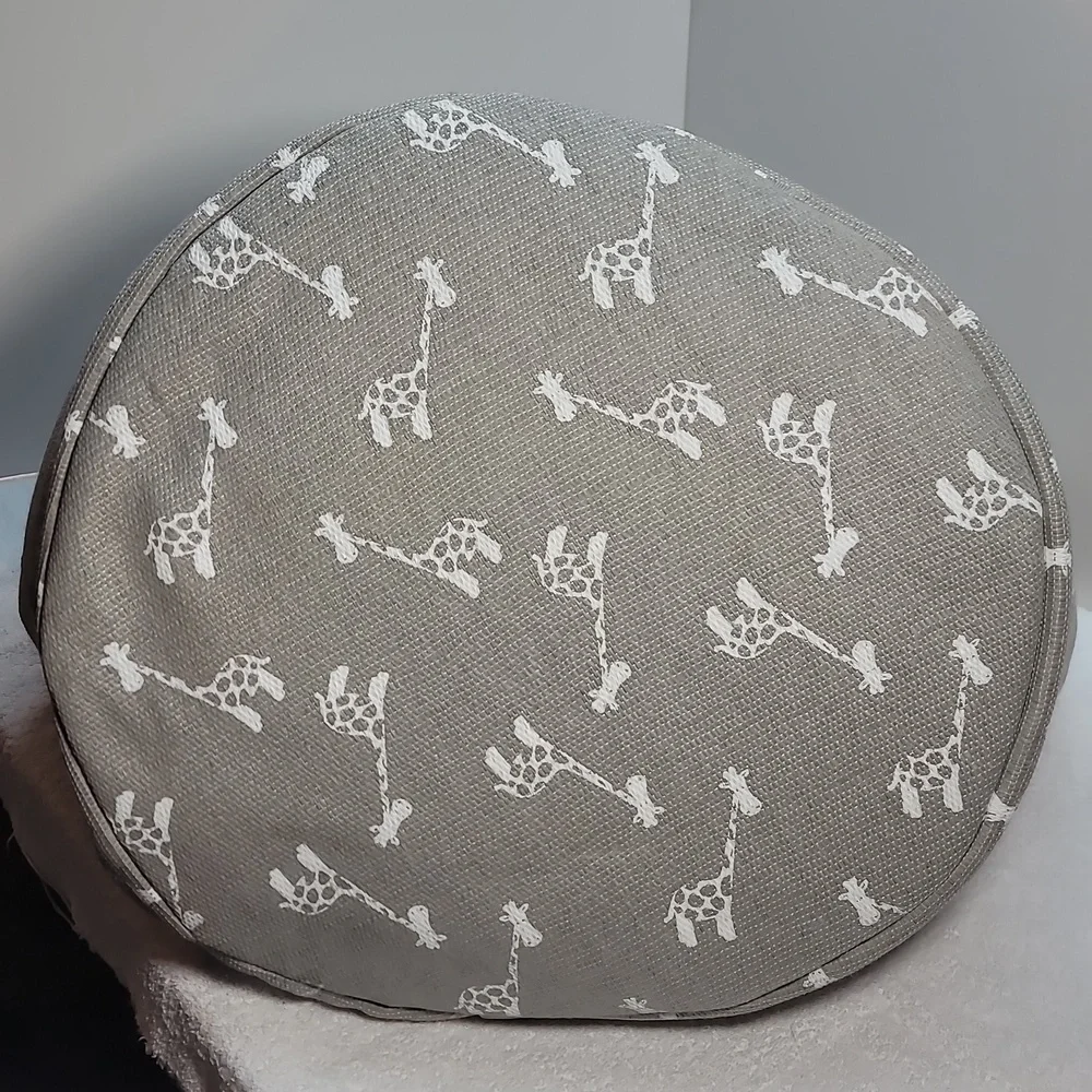Taylor Madison Designs Gray Polka Dot & Giraffe Fabric Basket